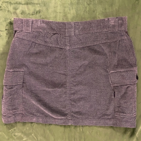 Retro Ralph Lauren Corduroy Cargo Mini Skirt – Graphite Color - Picture 4 of 4